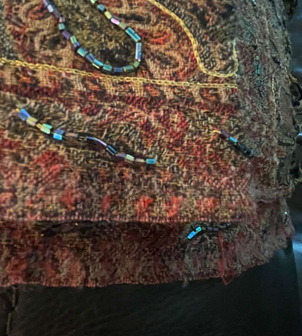 Hand Embroidered Paisley Shawl