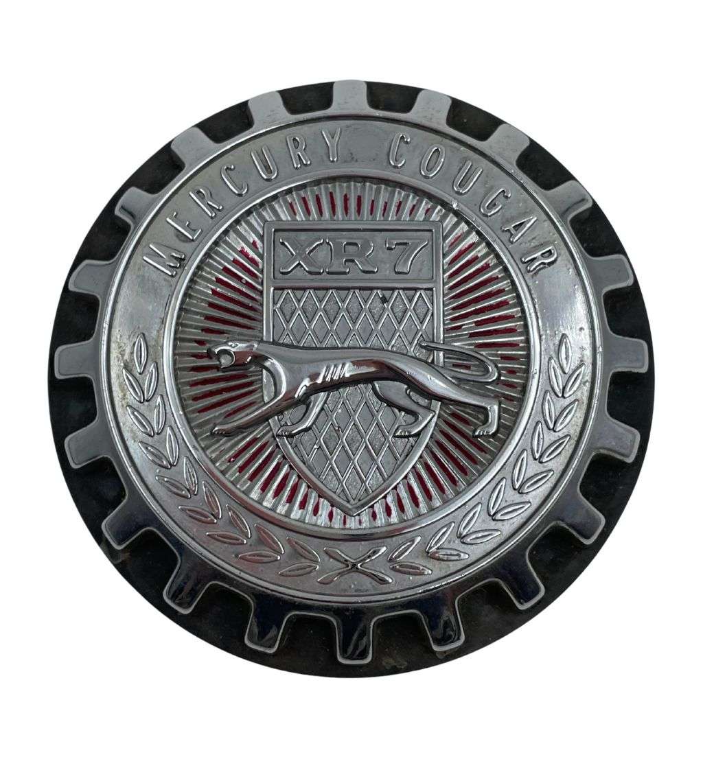 Original 1970 Mercury Cougar XR7 Hardtop Roof Emblem & Fender Extension Script Emblem - Rare Parts
