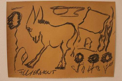 Authenticated Claerhout; 420x300mm; Charcoal on brown paper