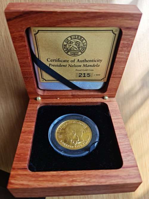 President Mandela - `better life for all` 1 oz. Gold Coin - mint 215