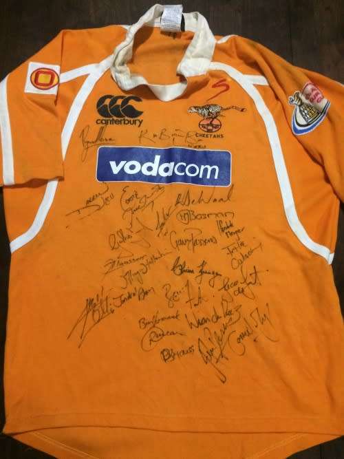 Cheethas Currie Cup match jersey signed _No 18