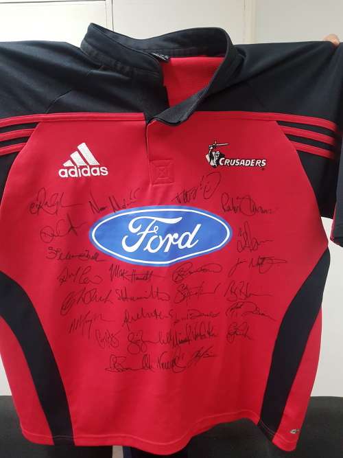Canterbury Crusaders jersey signed - 2003 S14 runner-up