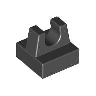 LEGO BLACK TILE MODIFIED 1X1 WITH CLIP