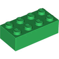 SET 4884: GREEN BRICK 2X4