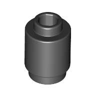 SET 7243: DARK GREY BRICK ROUND 1X1