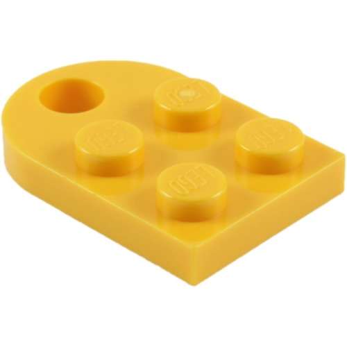 LEGO YELLOW PLATE MODIFIED 3X2 WITH HOLE
