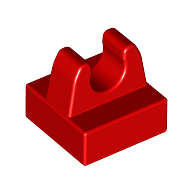 LEGO RED TILE MODIFIED  1X1 WITH CLIP