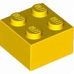 LEGO YELLOW 2X2 BRICK