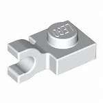 LEGO WHITE PLATE MODIFIED 1X1 WITH CLIP HORIZONTAL