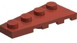 LEGO DARK RED WEDGE PLATE 4X2 LEFT