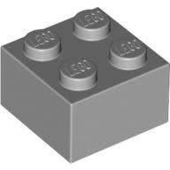 LEGO LIGHT GREY BRICK 2X2
