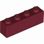 LEGO DARK RED 1 X 4 BRICK