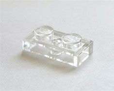 LEGO TRANS CLEAR PLATE 1X2