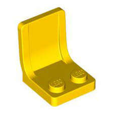 LEGO YELLOW MINIFIG UTENSIL SEAT 2 X 2