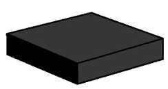 LEGO BLACK TILE 2X2