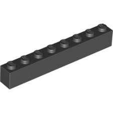 LEGO BLACK BRICK 1X8