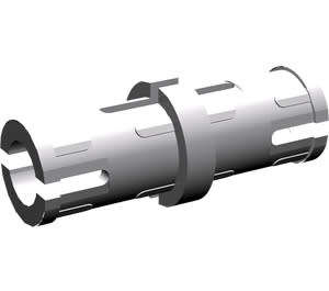 LEGO LIGHT GREY TECHNIC PIN WITH FRICTION RIDGES LENGTHWISE WITH CENTRE SLOTS