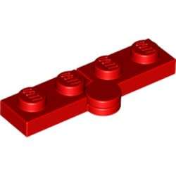 LEGO RED HINGE PLATE 1X4 SWIVEL TOP/BASE COMPLETE ASSEMBLEY