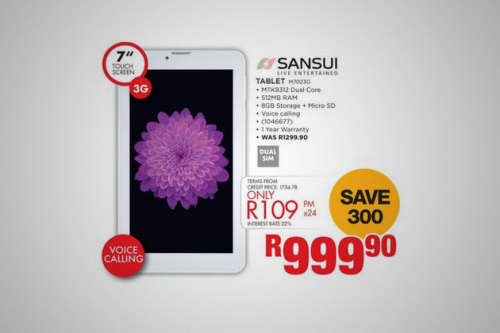 SANSUI 7" internet tablet **** with voice calling ****