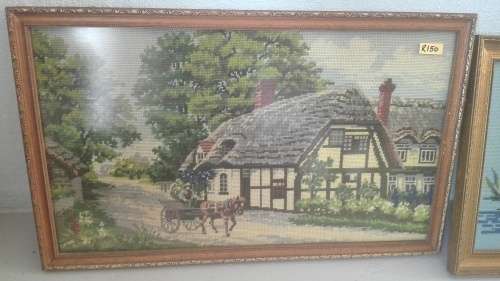 Tapestry of farmhouse