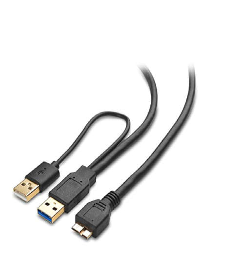 High quality  USB 3.0 to USB Splitter Cable (USB Y-Cable / USB Y Cable) Hard Drive Cable - 1.2 Meter