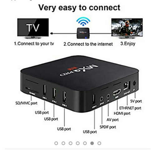 MXQ PRO 4K UHD 2GB  DDR4 RAM / 16GB ROM Android TV Box