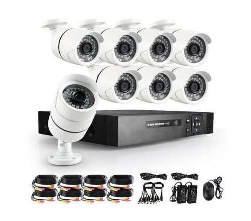 AHD CCTV - 8 Channel camera system - Full Kit security cameras with internet & phone viewing