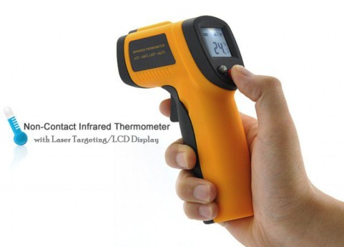 Non-Contact Infrared Thermometer with Laser Targeting and LCD Display