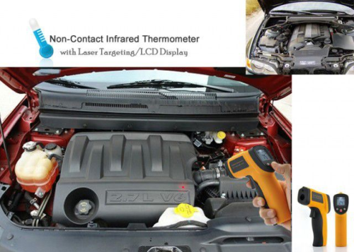 Non-Contact Infrared Thermometer with Laser Targeting and LCD Display