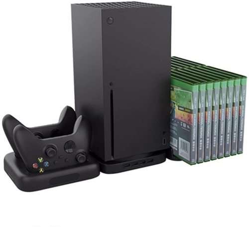 3 in 1 Kit Vertical Stand Dual Charging Station and 4 USB Hub and 16 Game Disc Storage doe XBOX SX
