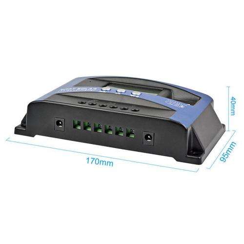 Mppt Solar Panel Regulator Battery Solar Charger Controller 12/24V with Lcd Usb 50A