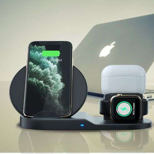 Multifunction Portable 3 in 1 Wireless Charger