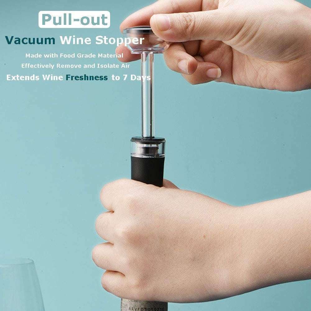 Battery Operated 4-in-1 Electric Wine Opener Set- Open, Serve & Preserve