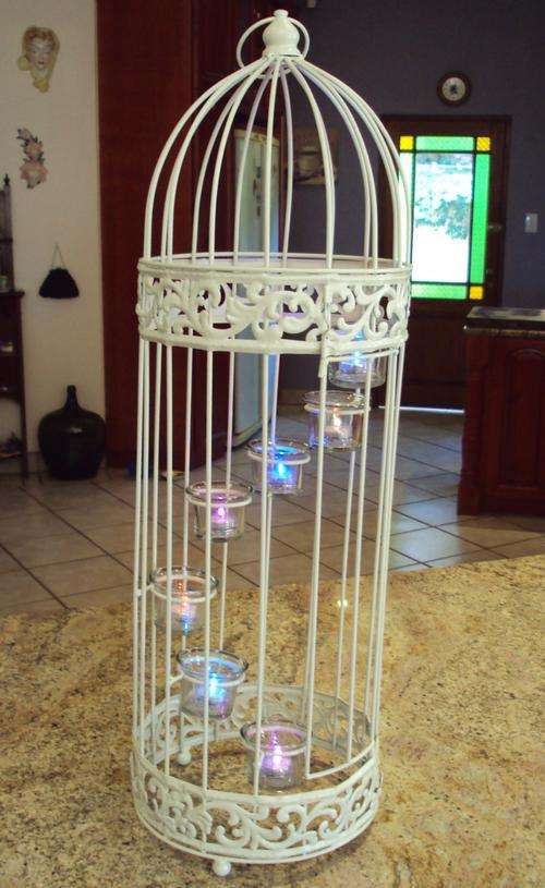 BIRD CAGE WITH TEALIGHT HOLDERS