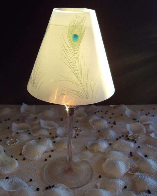 PINK VELLUM WINE GLASS SHADES FOR VERNA ONLY