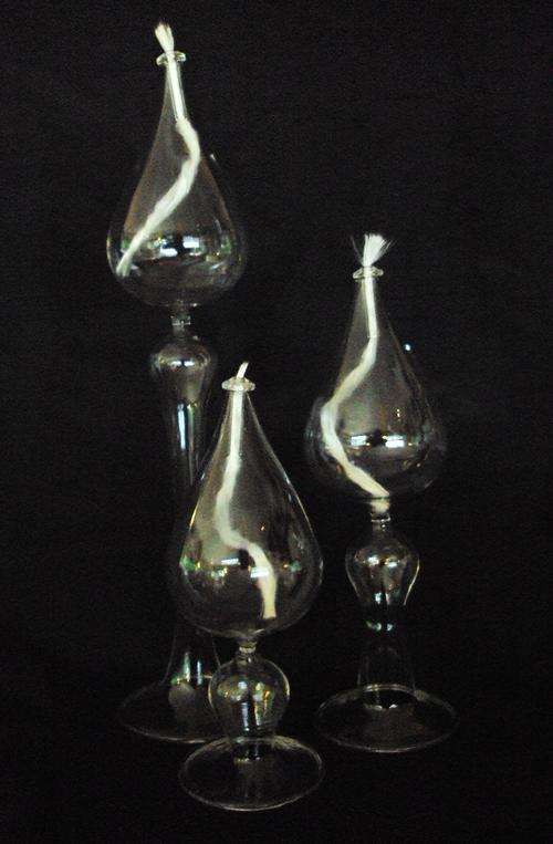 Glass Oil Candles- Stem Glass Set