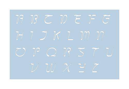 ALPHABET CAKE STENCIL