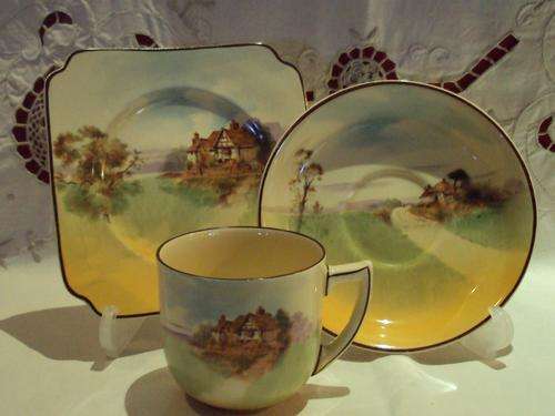 ROYAL DOULTON "COUNTRY COTTAGES" TEA TRIO