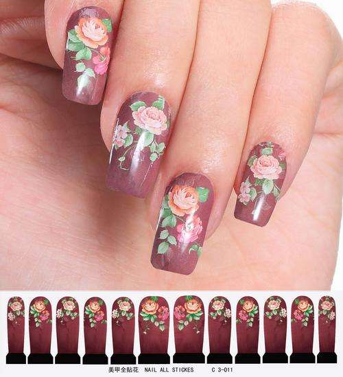 12 NAIL DECALS / WRAPS - LATEST EUROPEAN NAIL CRAZE !!!