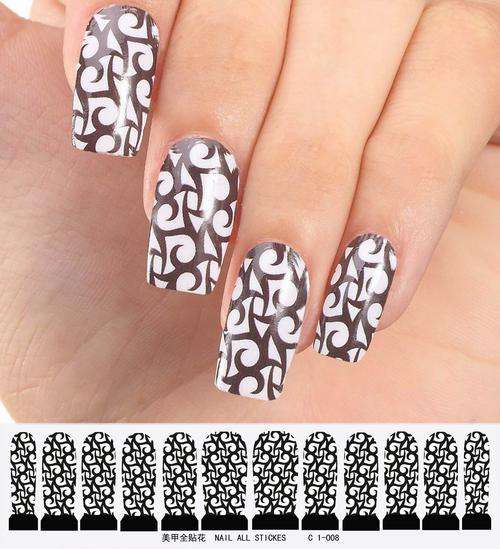 12 NAIL DECALS / WRAPS - LATEST EUROPEAN NAIL CRAZE !!!
