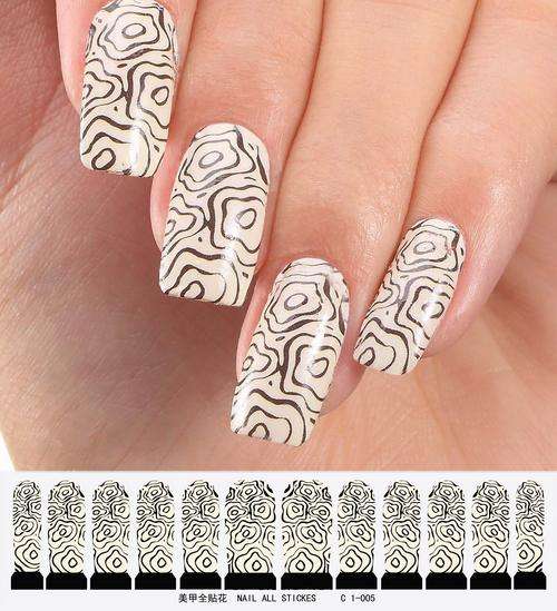12 NAIL DECALS / WRAPS - LATEST EUROPEAN NAIL CRAZE !!!