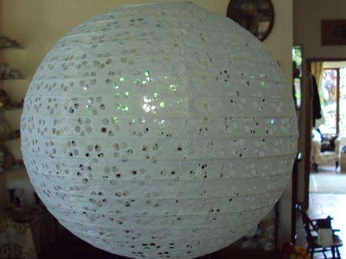 30cm  White Chinese eyelet Paper Lantern