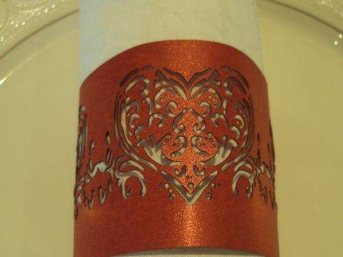 NAPKIN RINGS - HEART -RED