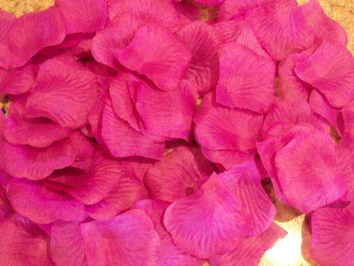 100 SILKY ROSE PETALS - TABLE CONFETTI