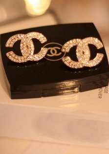 Double-row concatenation Crystal Earrings