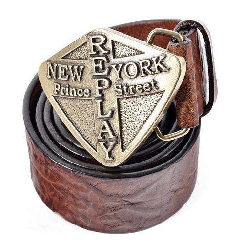 Replay men's 100% leather casual belt.