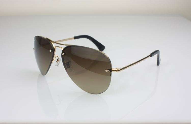 Brand new RB 3449 Sunglasses gold frame Unisex sunglasses.