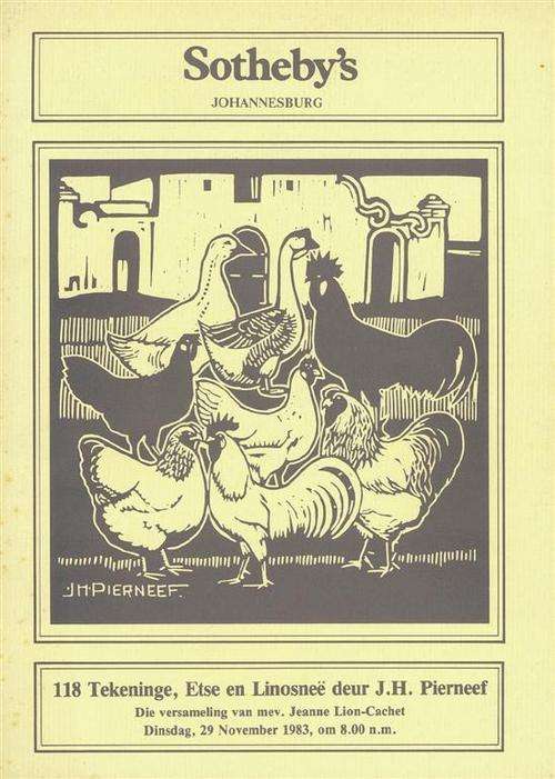 J. H. PIERNEEF - RARE SOTHEBY'S CATALOGUE