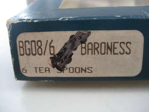 SET OF 6 VINTAGE 24 CARAT GOLD PLATED BARONESS EETRITE TEASPOONS IN ORIGINAL BOX