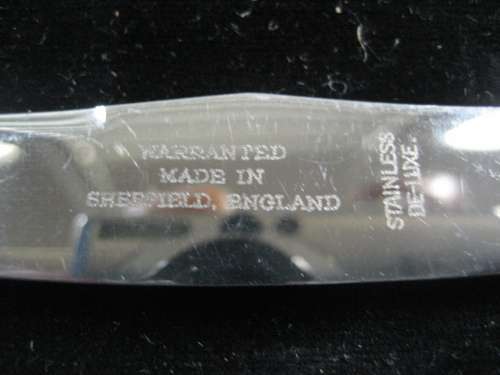 Sterling Silver Handled Set of 4 Dessert / Tea Knives 18 cm Emile Viner Sheffield 1940 Boxed